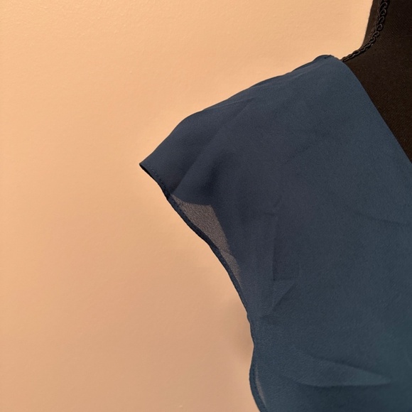 **MIAMI* Blue Sleeveless Flowy Sheer Dress Size Small - Picture 5 of 7